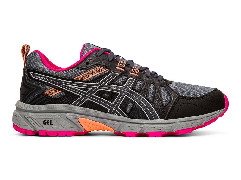 Tenis Para Correr Asics Los Mejores Gel ventuRE 7 Mujer Grises Plateados