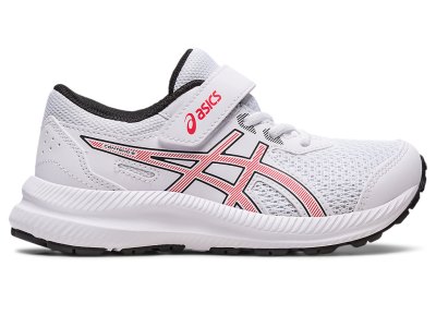 Tenis Sports Asics Contend 8 Niños Blancos Rojos | MX9049-645