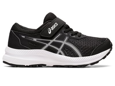 Tenis Sports Asics Contend 8 Niños Negros Blancos | MX3266-678