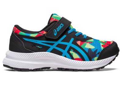 Tenis Sports Asics Contend 8 Niños Negros Azules | MX7286-346