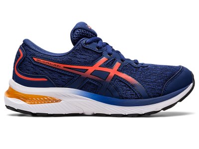 Tenis Sports Asics Gel-cumulus 24 Niños Azules Rosas | MX9054-786
