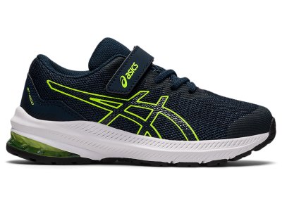 Tenis Sports Asics Gt-1000 11 Niños Azules Verdes | MX0898-181