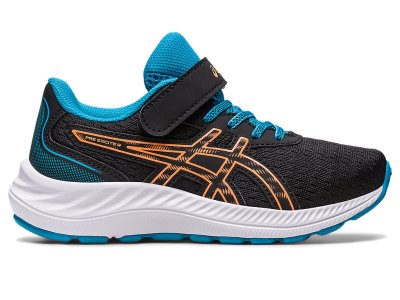 Tenis Sports Asics PRE EXCite 9 Niños Negros Naranjas | MX1790-293