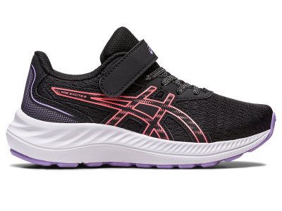 Tenis Sports Asics PRE EXCite 9 Niños Negros Coral | MX3914-594