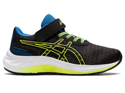 Tenis Sports Asics PRE EXCite 9 Niños Negros Verdes | MX5447-526