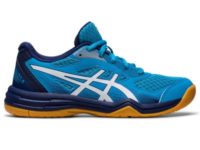 Tenis Sports Asics Upcourt 5 Niños Azules Blancos | MX1751-527