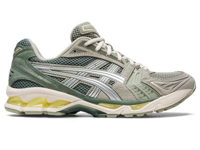 Tenis Asics Gel-kayano 14 Hombre Verde Oliva Grises Plateados | MX0290-330