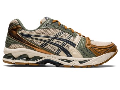 Tenis Asics Gel-kayano 14 Mujer Beige Grises Oscuro | MX7599-355