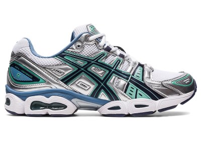 Tenis Asics Gel-nimbus 9 Mujer Blancos Plateados | MX8836-658