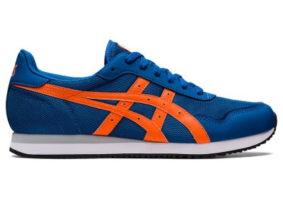 Tenis Asics Tiger Runner Hombre Azules Naranjas | MX4582-943