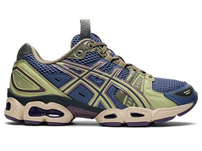 Tenis Asics Ub3-s Gel-nimbus 9 Mujer Grises Azules Verde Oliva | MX3482-898