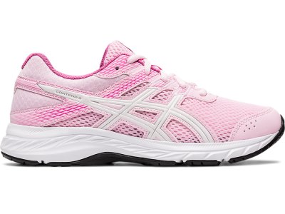 Tenis Para Correr Asics Contend 6 Niños Rosas Blancos | MX2136-143