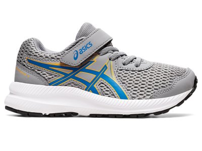 Tenis Para Correr Asics Contend 7 Niños Grises Azules | MX1736-916