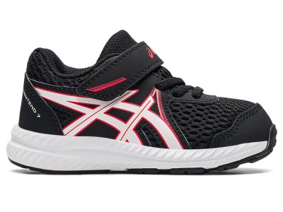 Tenis Para Correr Asics Contend 7 Niños Negros Rojos | MX2476-447