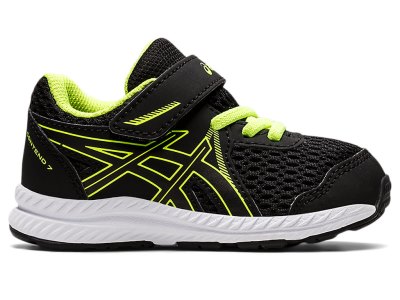 Tenis Para Correr Asics Contend 7 Niños Negros Verdes | MX2484-535