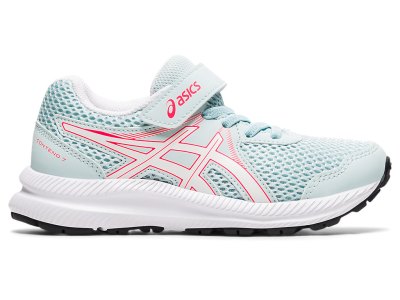Tenis Para Correr Asics Contend 7 Niños Turquesa Claro Blancos | MX3999-867