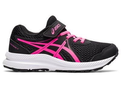 Tenis Para Correr Asics Contend 7 Niños Negros Rosas | MX4829-054