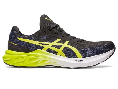 Tenis Para Correr Asics Dynablast 3 Hombre Negros Verdes Claro | MX0267-565