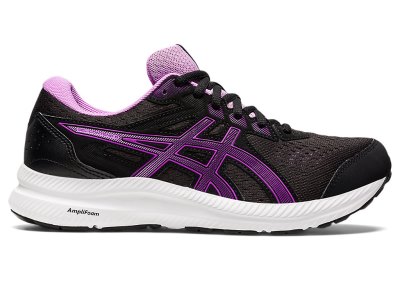 Tenis Para Correr Asics Gel-contend 8 Mujer Negros Morados | MX6778-993