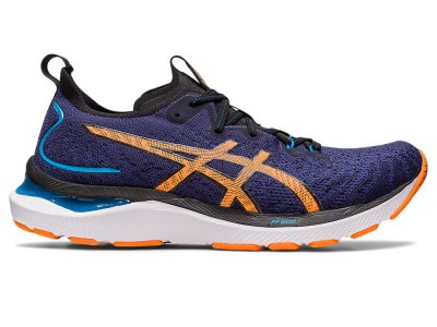 Tenis Para Correr Asics Gel-cumulus 24 Mk Hombre Azules Azules Naranjas | MX1165-860