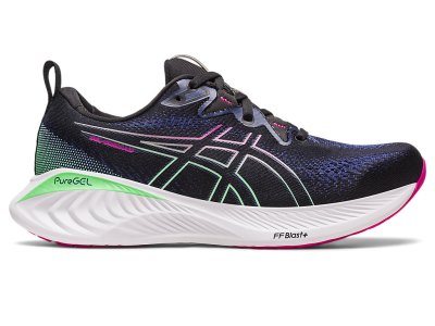 Tenis Para Correr Asics Gel-cumulus 25 Mujer Negros Rosas | MX2182-959