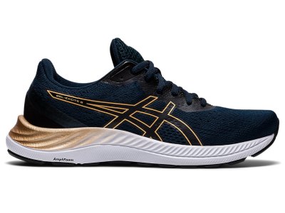Tenis Para Correr Asics Gel-eXCite 8 Mujer Azules Amarillos | MX1478-335