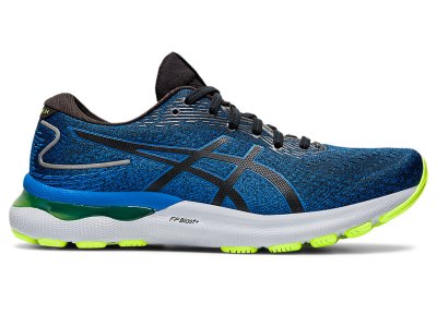Tenis Para Correr Asics Gel-nimbus 24 Hombre Negros Azules | MX8772-633