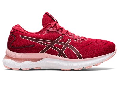 Tenis Para Correr Asics Gel-nimbus 24 Mujer Rojos Oscuro Rosas | MX0954-262