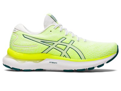 Tenis Para Correr Asics Gel-nimbus 24 Mujer Blancos Verdes Oscuro | MX2281-364