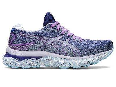 Tenis Para Correr Asics Gel-nimbus 24 Mujer Azules Claro Blancos | MX3124-961