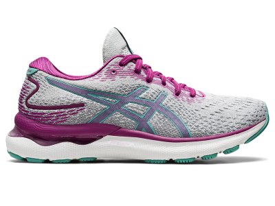 Tenis Para Correr Asics Gel-nimbus 24 Mujer Grises Verde Oliva | MX3205-828