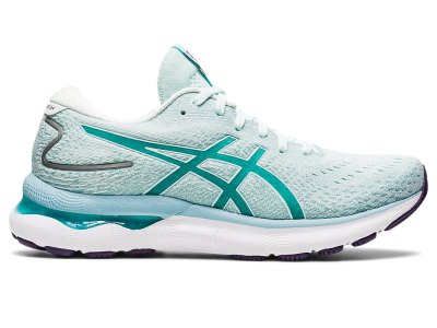 Tenis Para Correr Asics Gel-nimbus 24 Mujer Azules Claro Verdes | MX9982-371