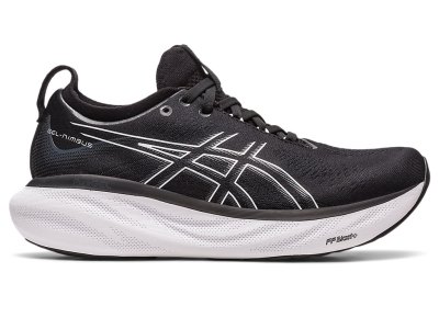 Tenis Para Correr Asics Gel-nimbus 25 Mujer Negros Plateados | MX0518-572