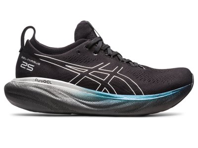 Tenis Para Correr Asics Gel-nimbus 25 Platinum Hombre Negros Plateados | MX6206-568