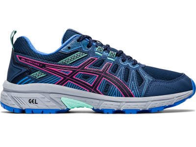 Tenis Para Correr Asics Gel-ventuRE 7 Mujer Azul Marino Rosas | MX6310-878