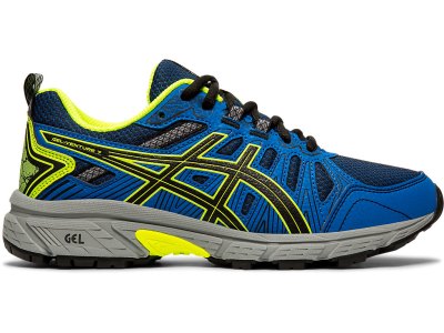 Tenis Para Correr Asics Gel-ventuRE 7 Niños Negros Amarillos | MX1017-694