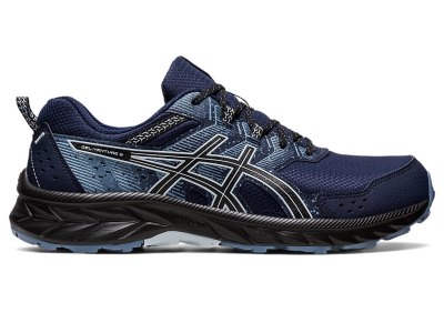 Tenis Para Correr Asics Gel-ventuRE Hombre Negros Azules | MX1707-703