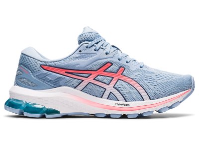 Tenis Para Correr Asics Gt-1000 10 Mujer Azules Claro Coral | MX3873-346
