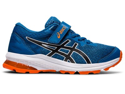 Tenis Para Correr Asics Gt-1000 10 Niños Azules Negros | MX2032-355