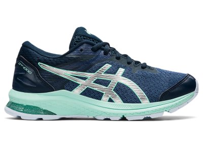 Tenis Para Correr Asics Gt-1000 10 Niños Azules Plateados | MX2292-041