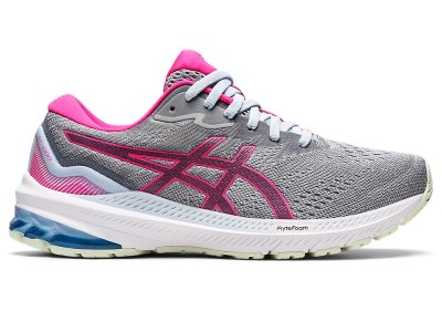 Tenis Para Correr Asics Gt-1000 11 Mujer Grises Rosas | MX0679-321