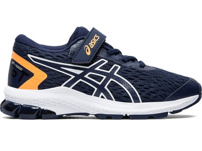 Tenis Para Correr Asics Gt-1000 9 Niños Azul Marino Blancos | MX3160-965