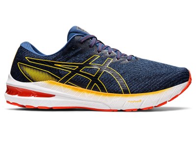 Tenis Para Correr Asics Gt-2000 10 Hombre Negros Azules Naranjas | MX3701-166