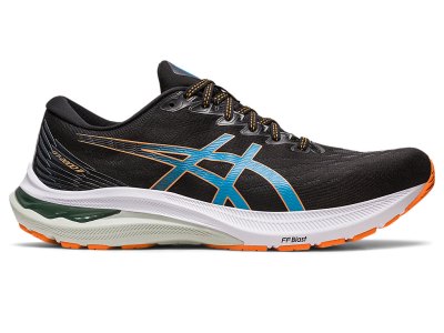 Tenis Para Correr Asics Gt-2000 11 Hombre Negros Naranjas | MX1600-722