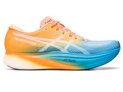Tenis Para Correr Asics Metaspeed Edge+ Hombre Azules Naranjas | MX8470-883