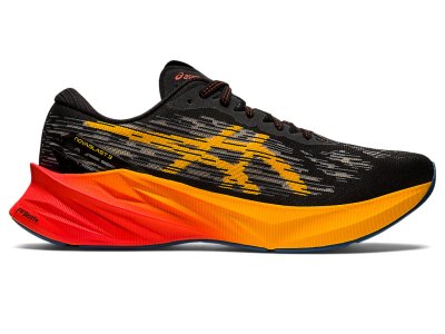 Tenis Para Correr Asics Novablast 3 Hombre Negros Amarillos | MX3085-888