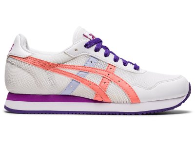Tenis Para Correr Asics Tiger Runner Niños Blancos Coral | MX3068-292