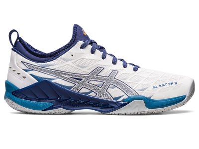 Tenis de Voleibol Asics Blast FF 3 Hombre Blancos Azules | MX1839-149