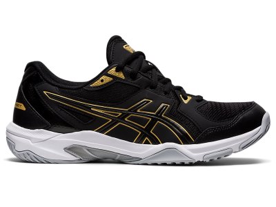 Tenis de Voleibol Asics Gel-rocket 10 Hombre Negros Dorados | MX1552-699