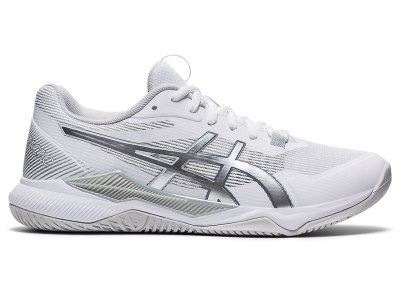 Tenis de Voleibol Asics Gel-tactic Mujer Blancos Plateados | MX7601-612